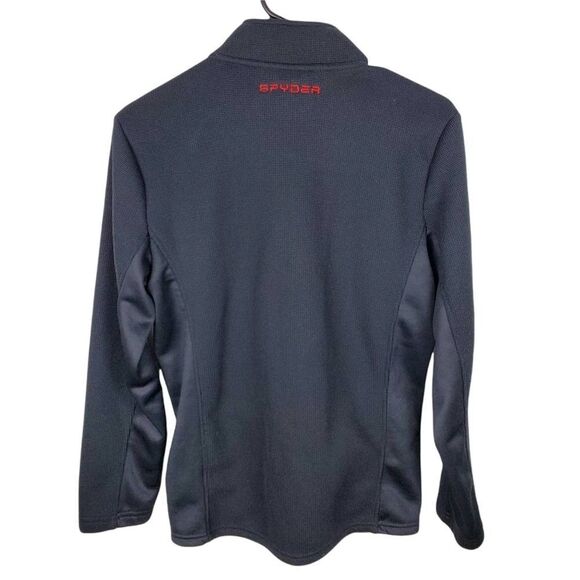 SPYDER Full Zip Up Mock Neck Sweater Jacket Textured Pockets Fleece Lined Inside - Picture 6 of 6